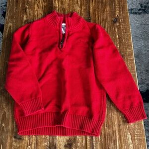 Red Half-Zip Sweater